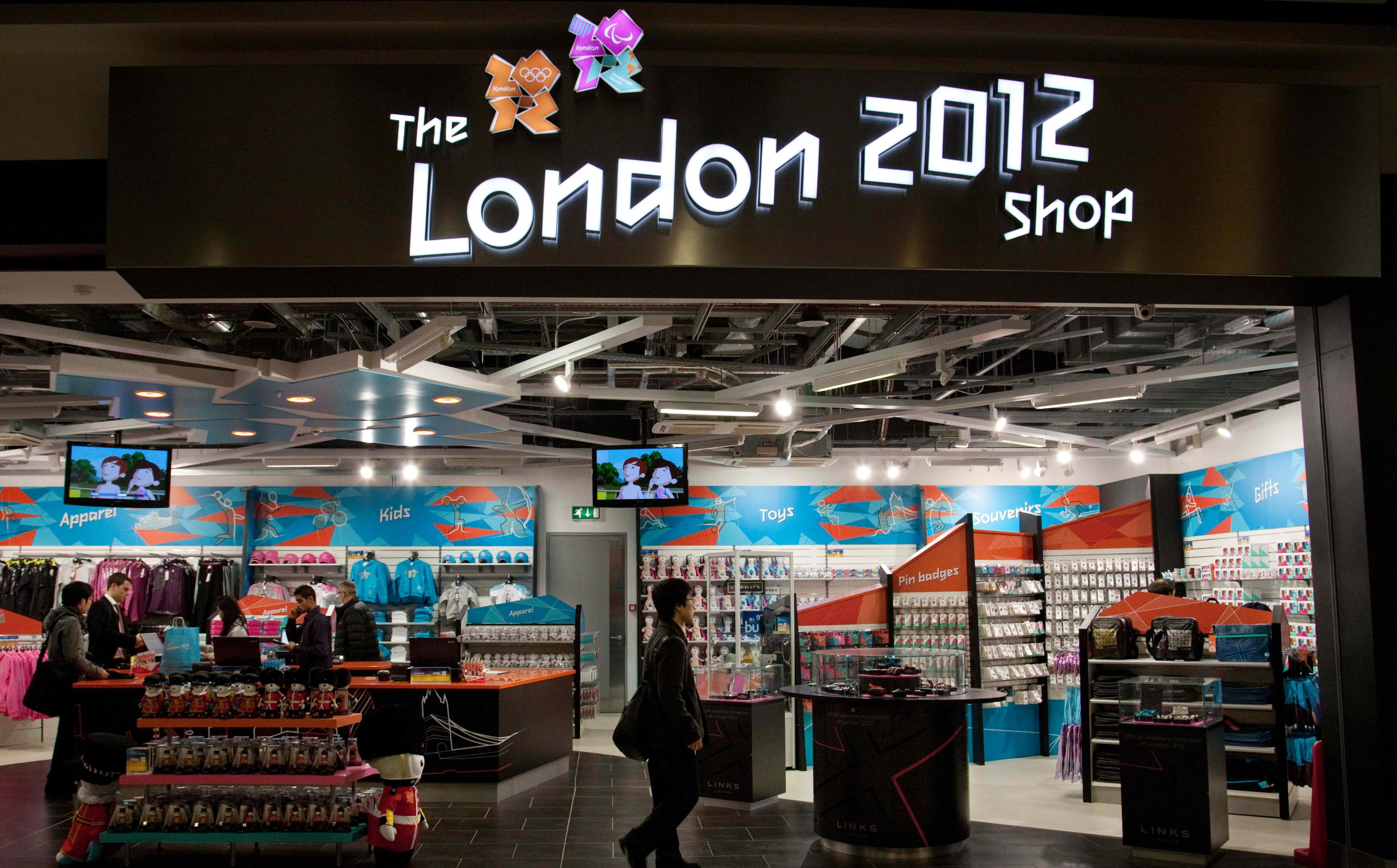London 2012 Olympic Games retail shopfitting and bespoke joinery installation delivered by Matrix IDC for a high-profile event environment