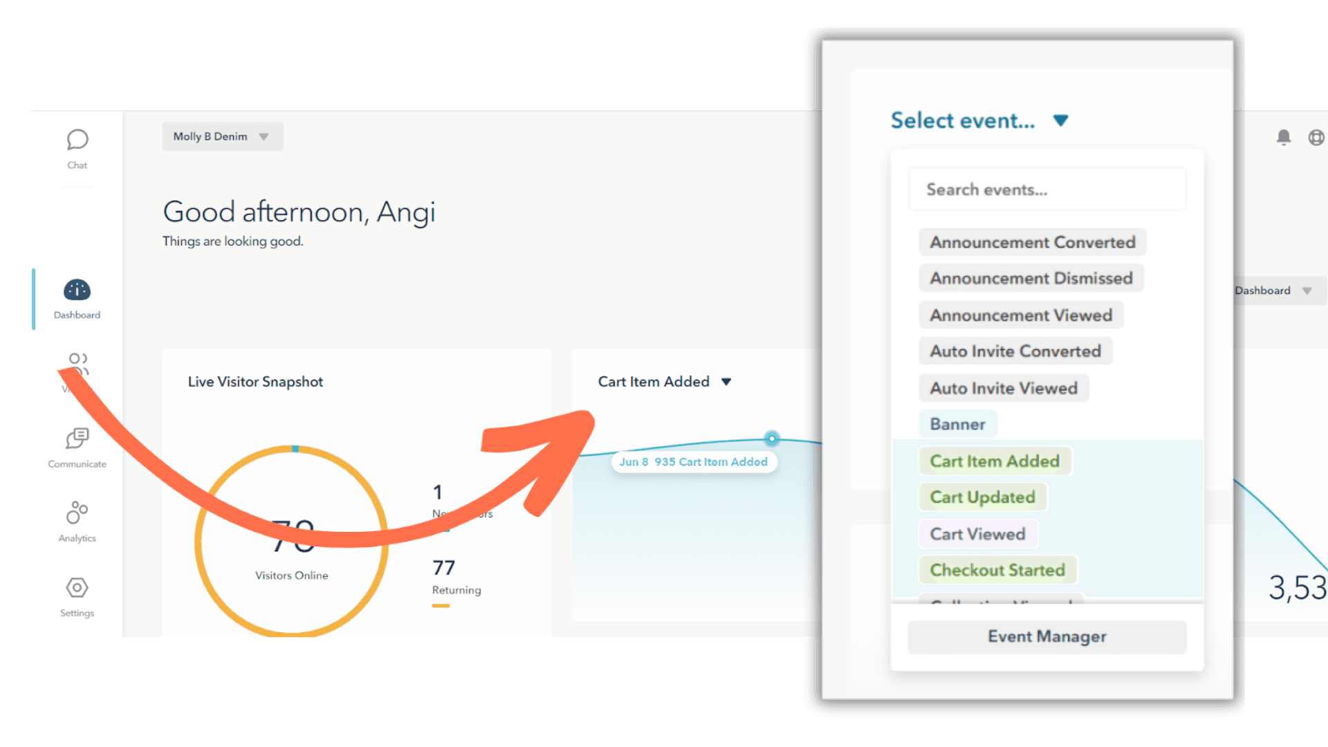 Lucky Orange Events for Shopify