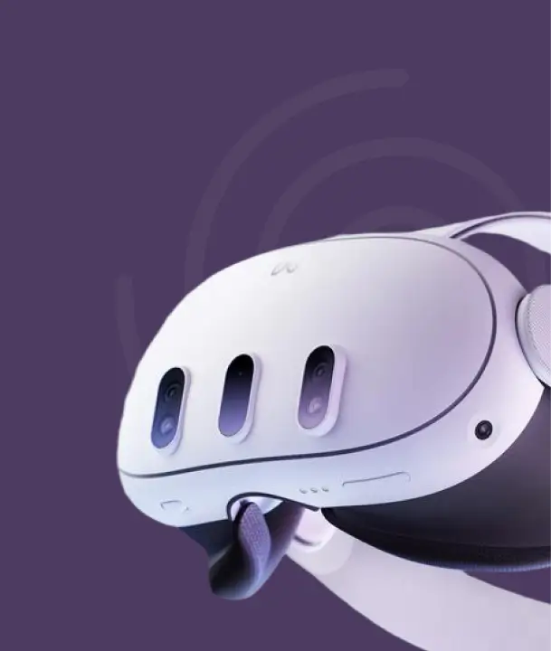 White virtual reality headset
