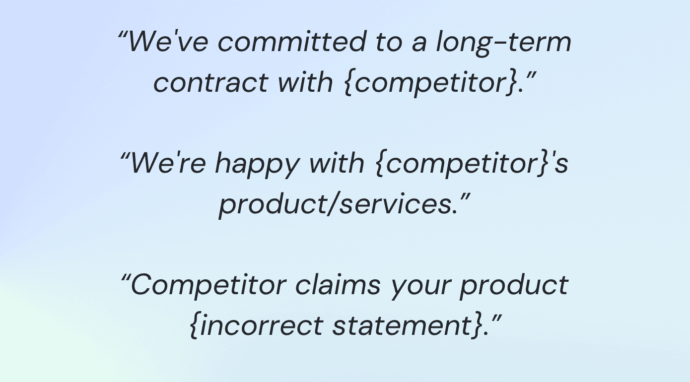 The Ultimate Guide to Sales Objection Handling - Competitor Objections