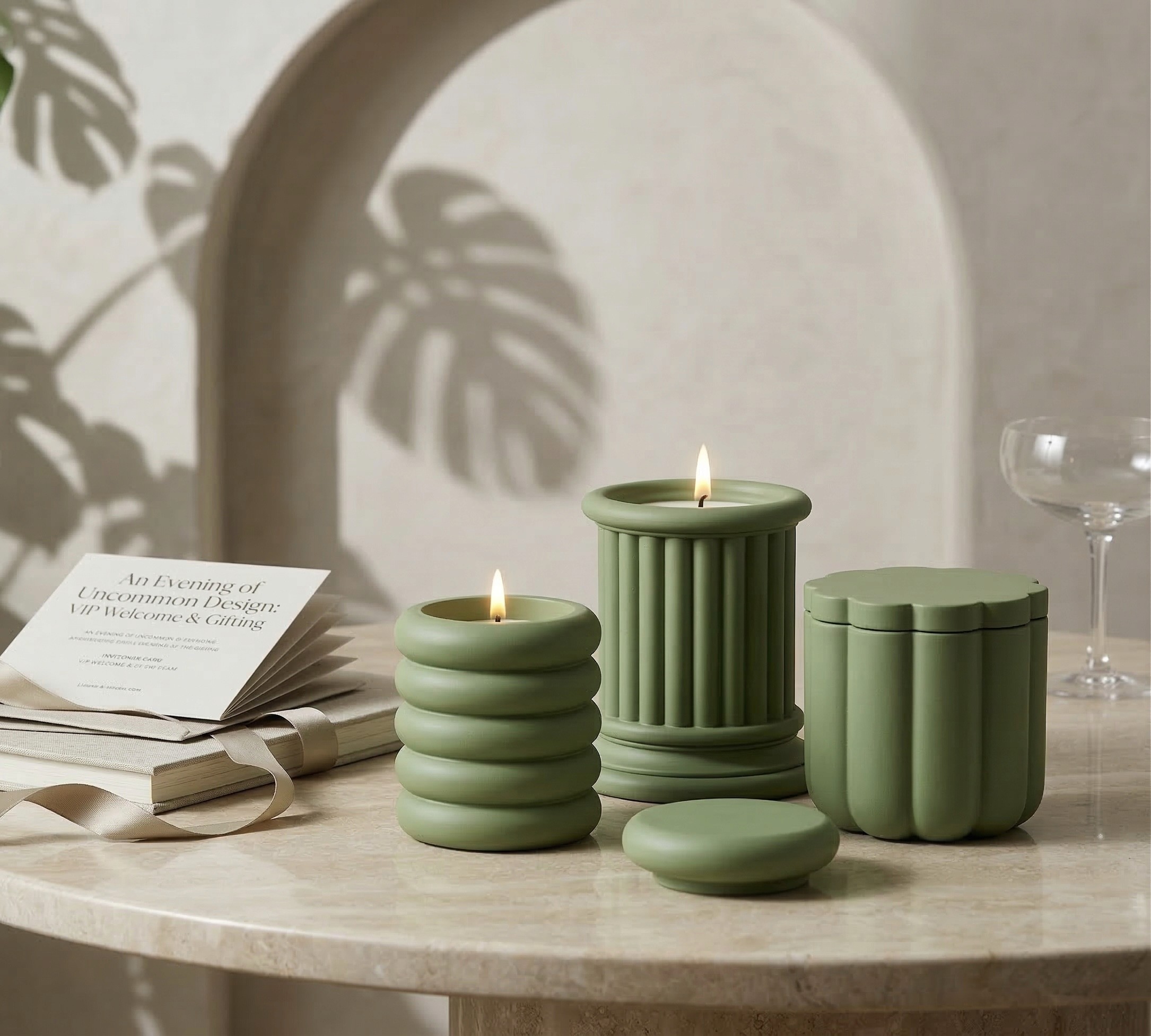 luxury event gifting cement candle premium