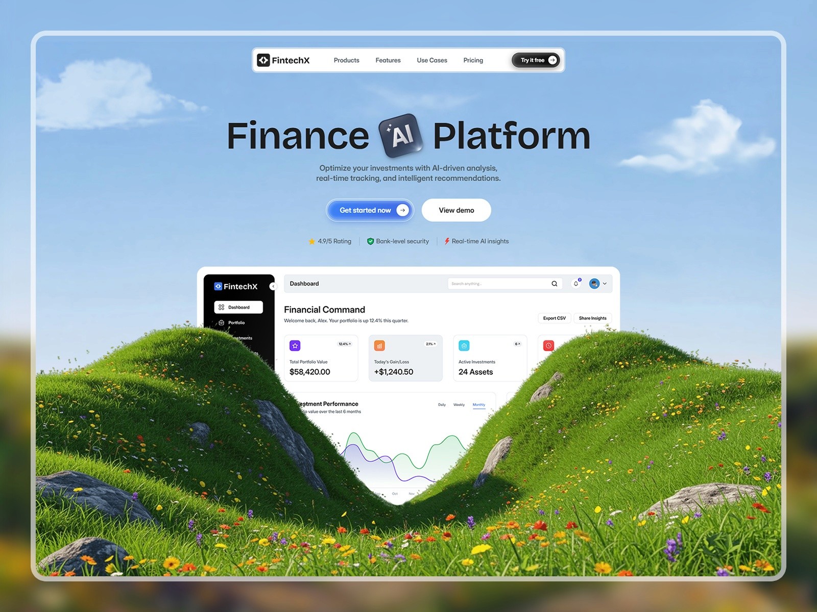 FintechX — 现代专业金融科技网站设计灵感