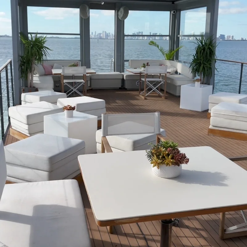 XOXO Classic charter boat rooftop deck Miami