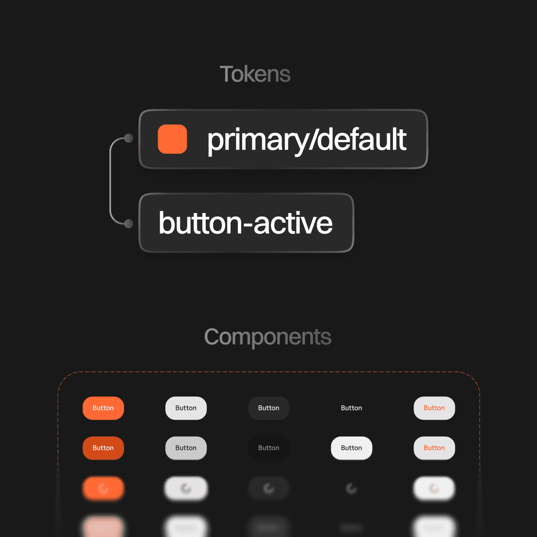 Figma design tokens and component library preview — production-ready file structure