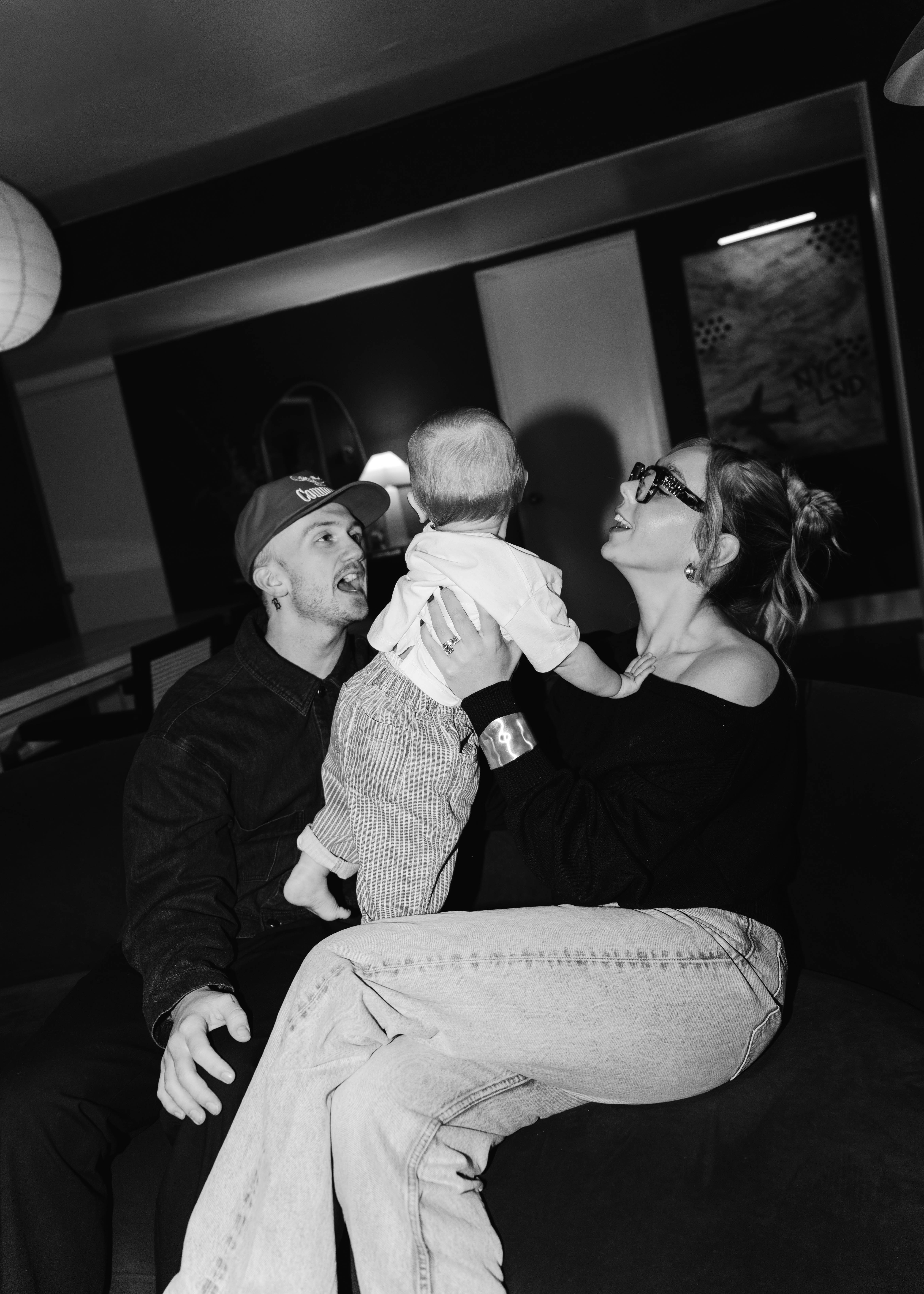 Josh Andrew with his wife, Lexi, and their son, Beckham.