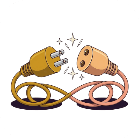 Illustration of plug is unpluged