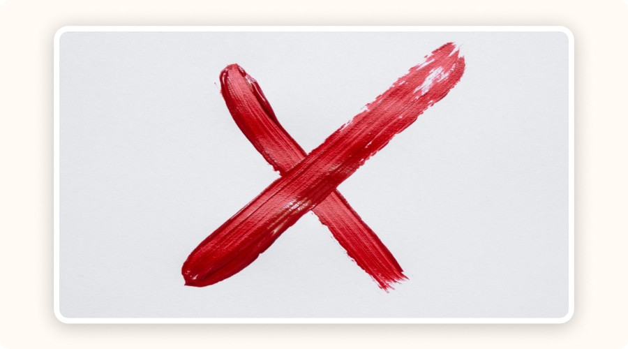 Hand-painted red cross