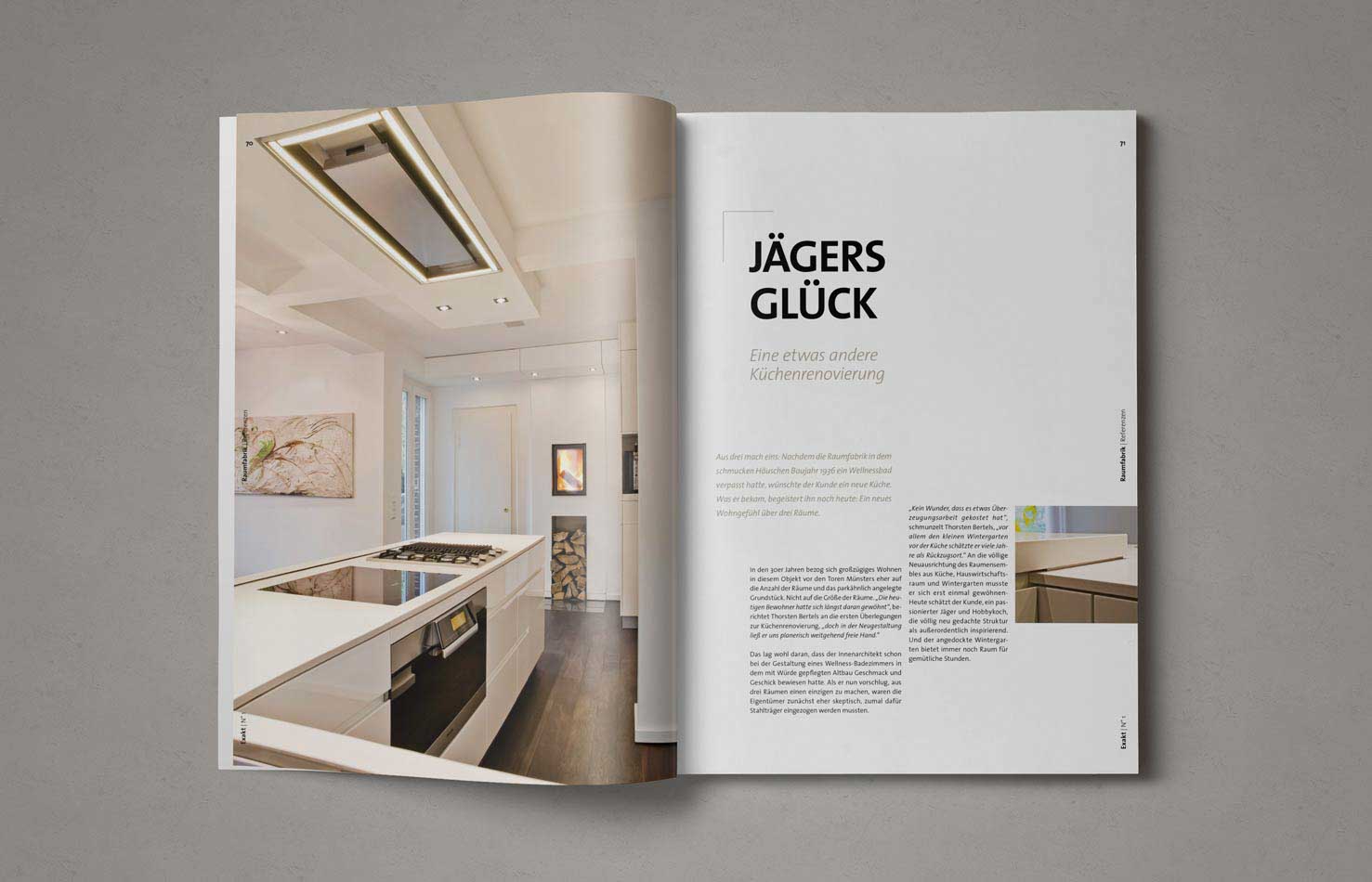 Doppelseite im Exakt Magazin – journalistische Inhalte modern aufbereitet