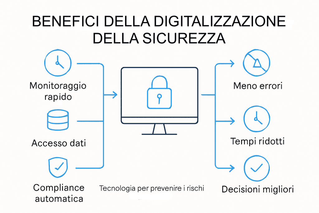 Infografica: come la digitalizzazione migliora la sicurezza in azienda