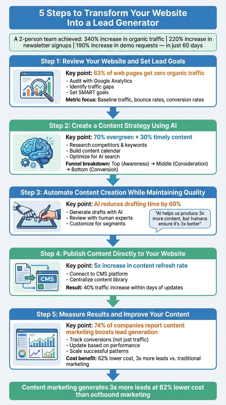 5-Step Process to Turn Your Startup Website Into a Lead-Generating Content Engine
