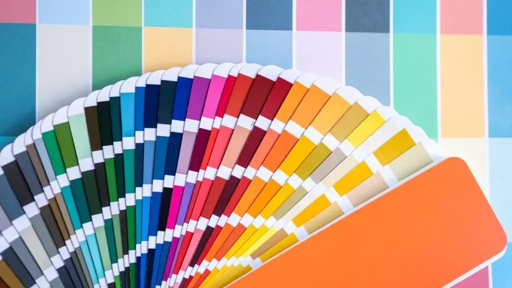 a fan of color swatches