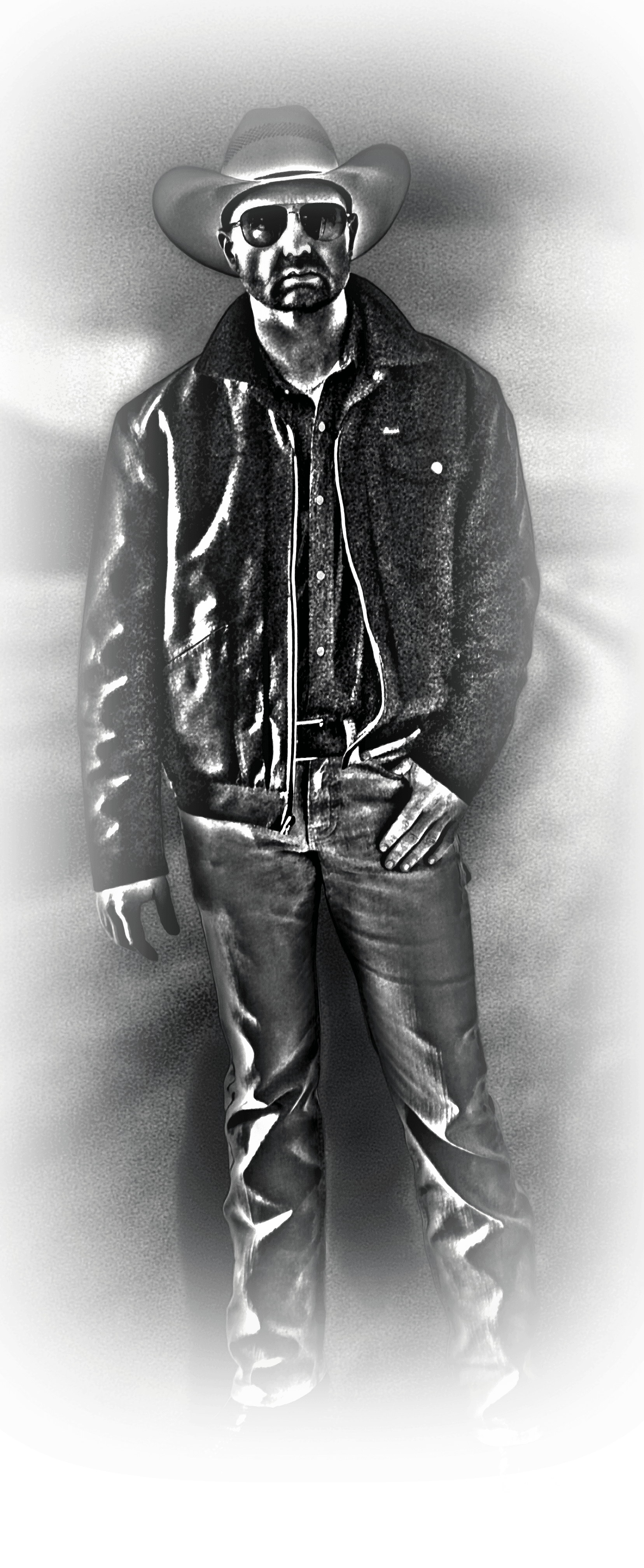 Music producer sitting in his studio