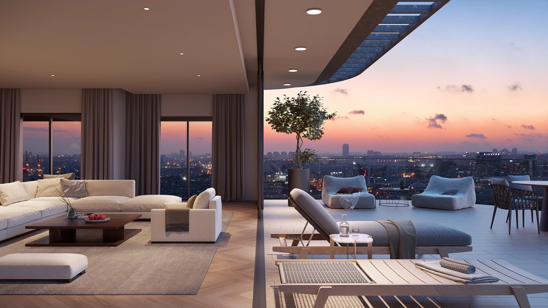 RAMS City Haliç, stacked volumes articulated as vertical urban gardens