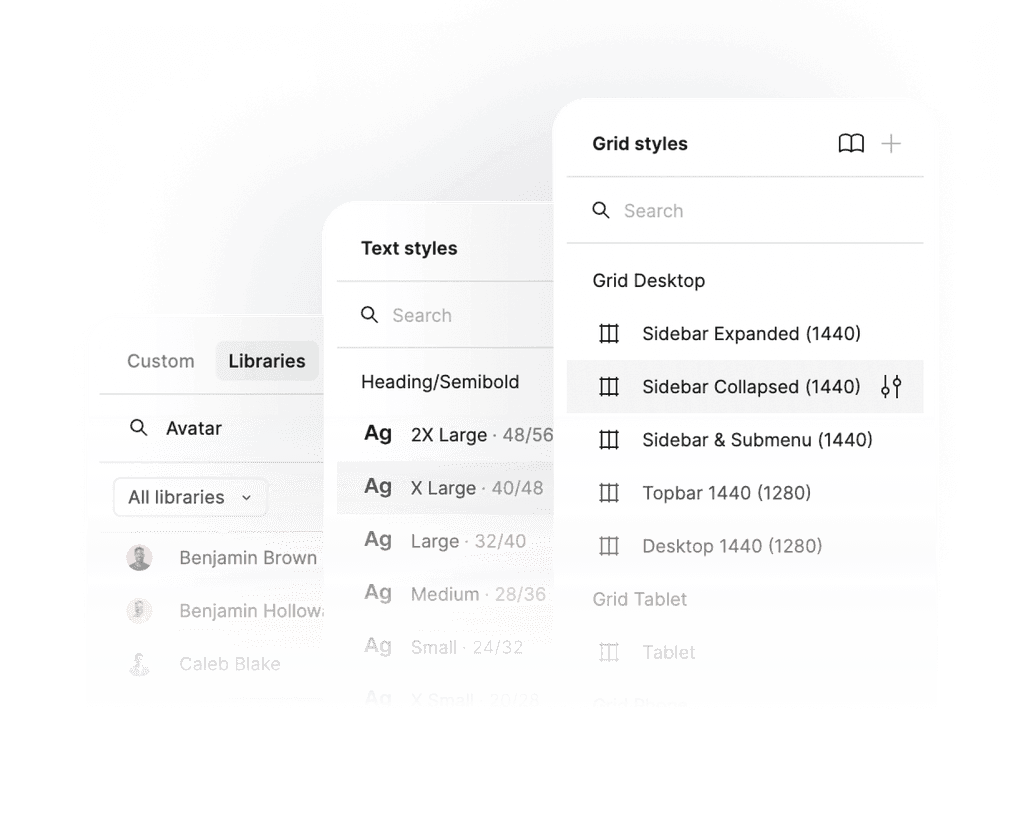 Local styles preview