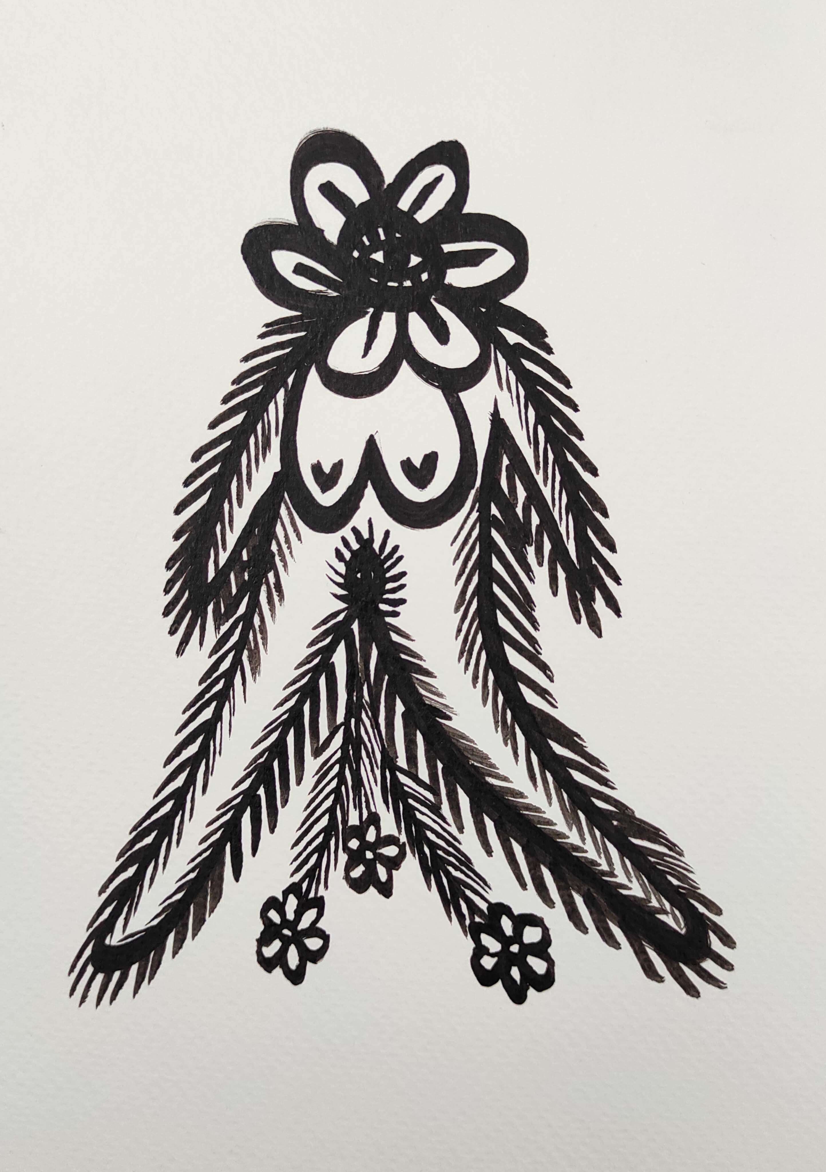 herd of sheep on road painting