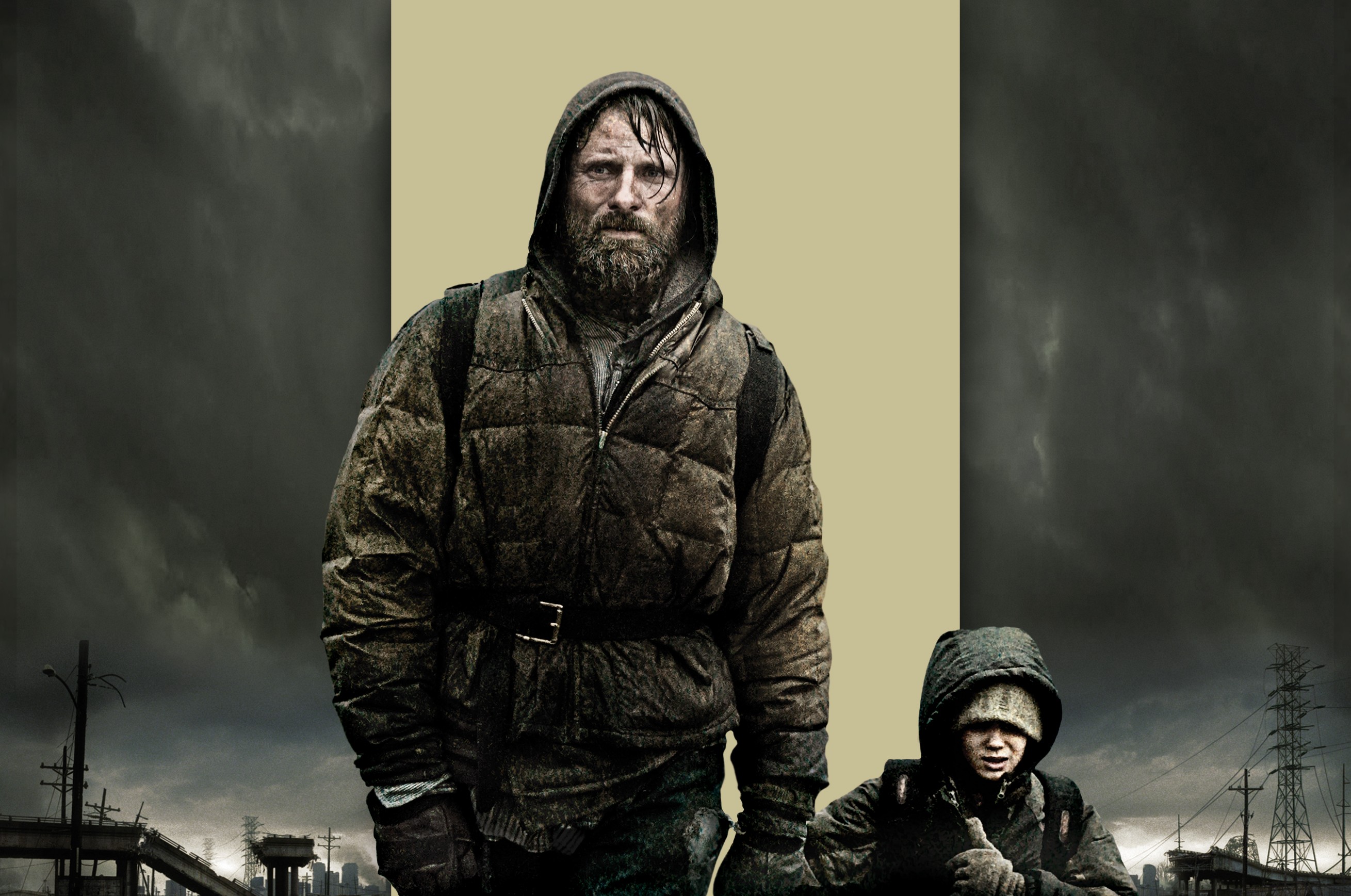 Plakatgestaltung für „The Road“ – visuell ruhige, spannungsgeladene Komposition im zeitgenössischen Grafikstil