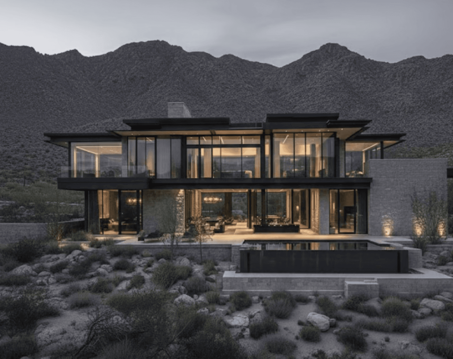 Modern house in California desert