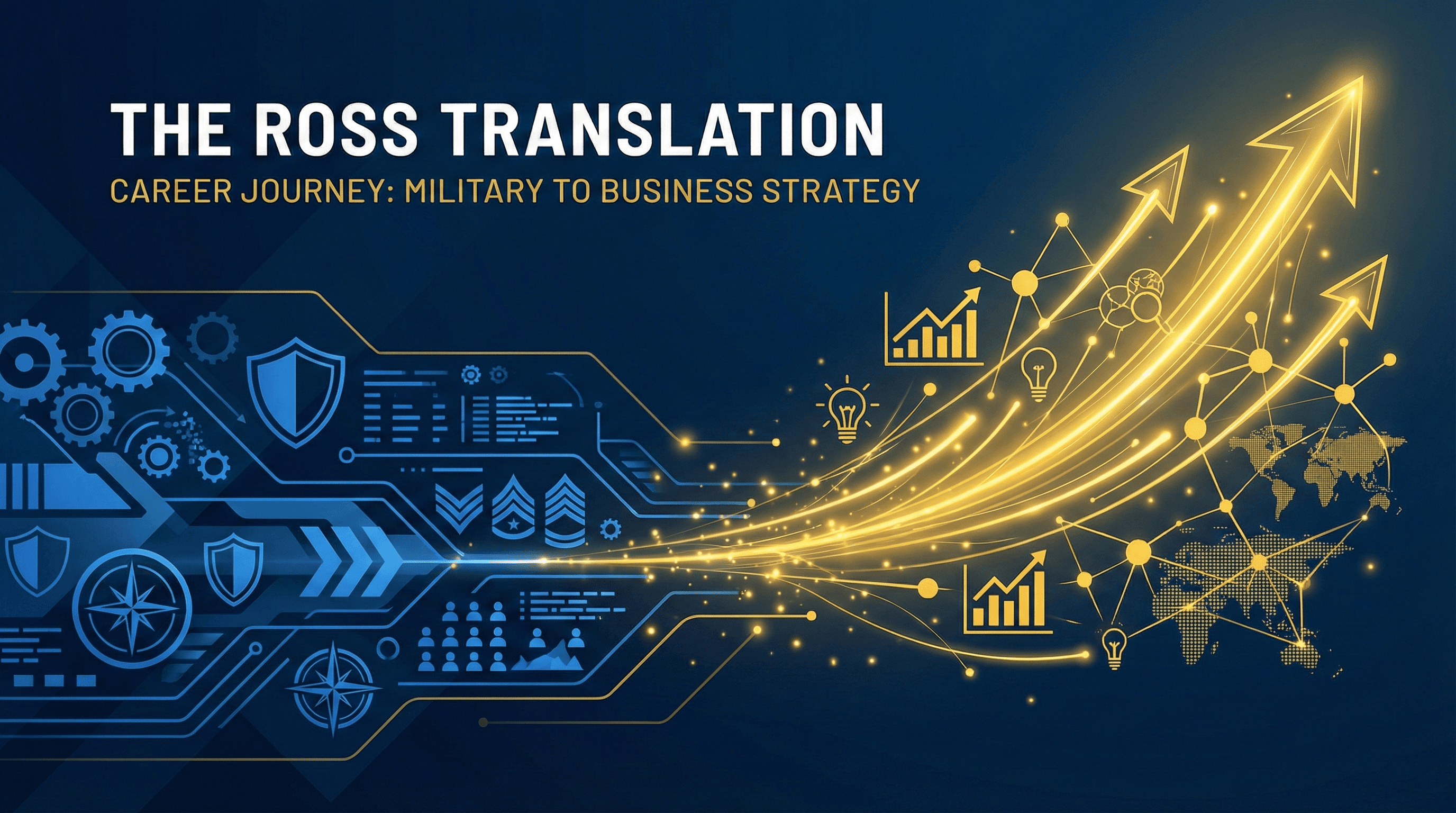 The Ross Translation - career development visualization with strategic blue and Michigan maize branding