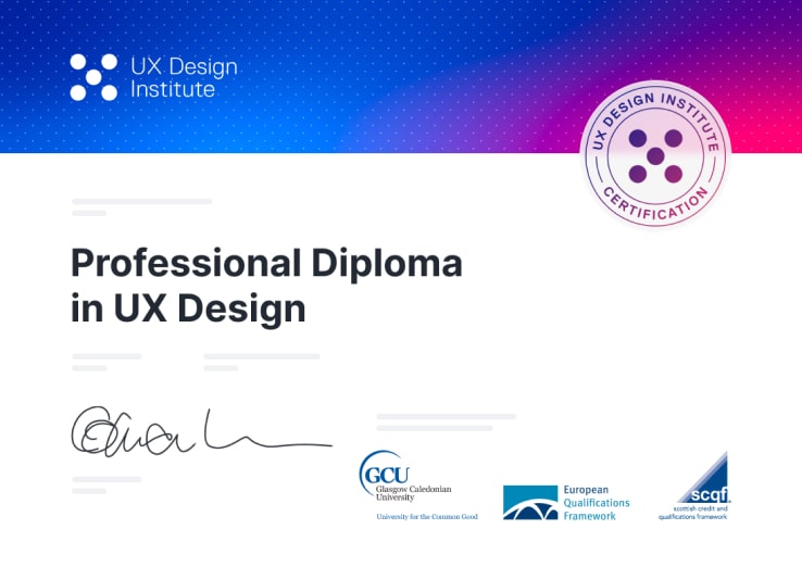 UX Design certificate