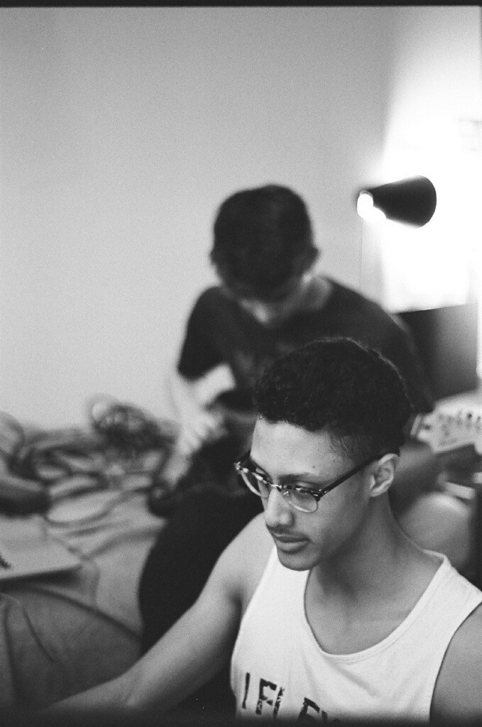 Zander and a friend making music