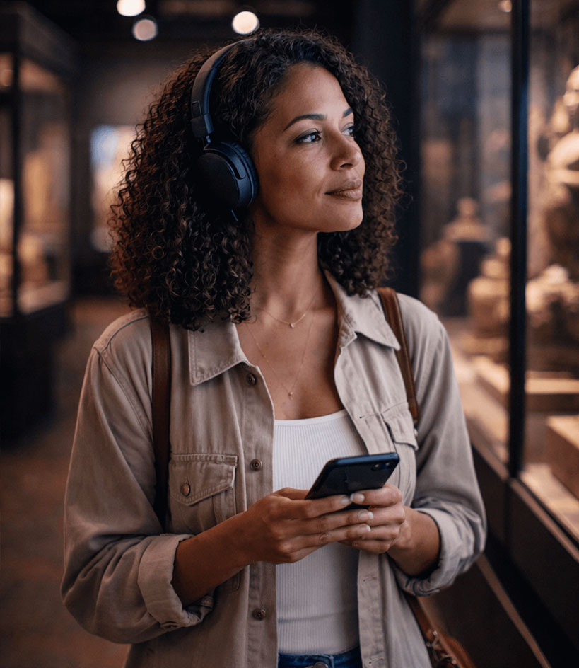 Woman sitting down on a hiking trail