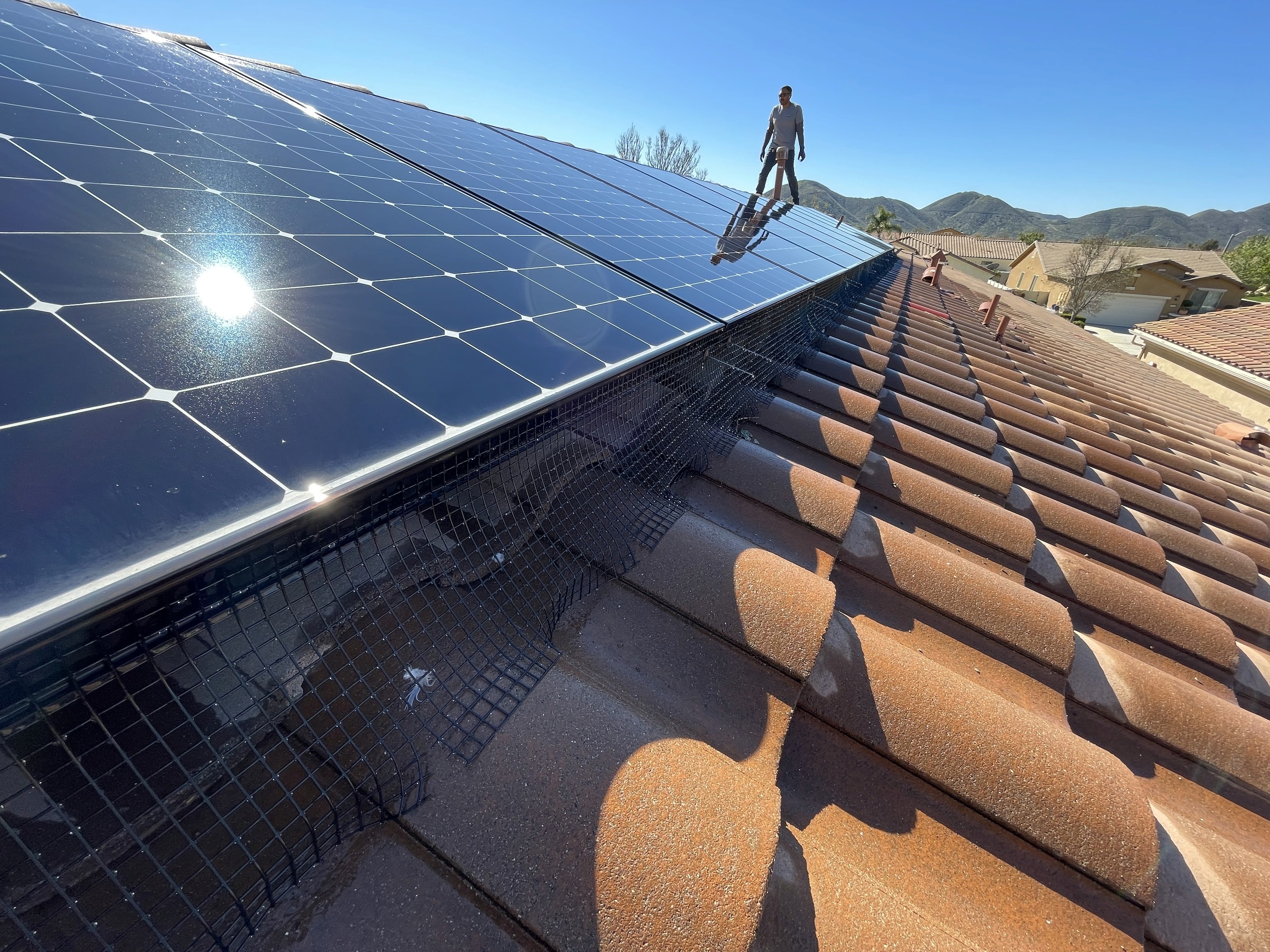 Bird Deterrent Installation Hemet CA by SoCal Solar Pro