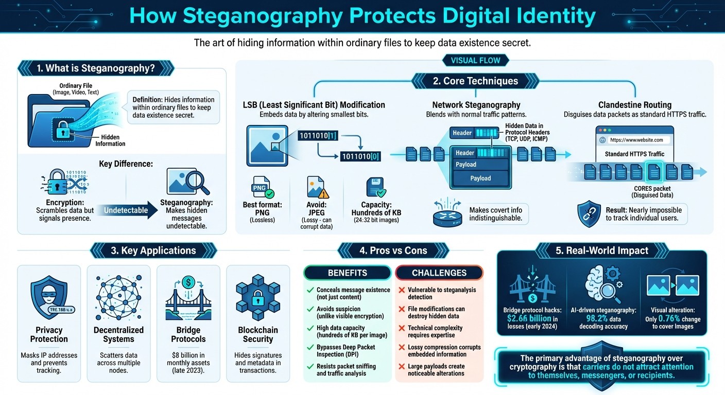 How Steganography Protects Digital Identity: Techniques and Applications