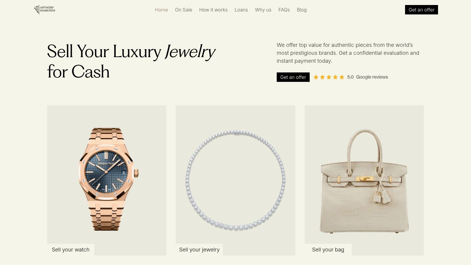 Screenshot from https://www.antwerpdiamondstore.com