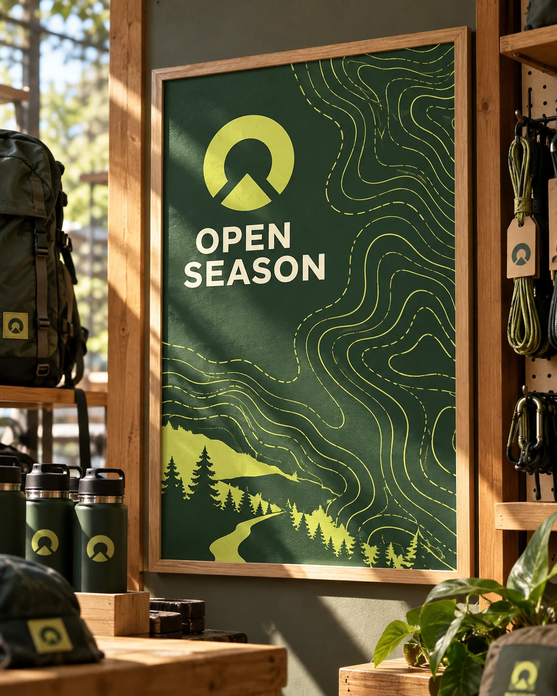 Open Season — launch poster brand application