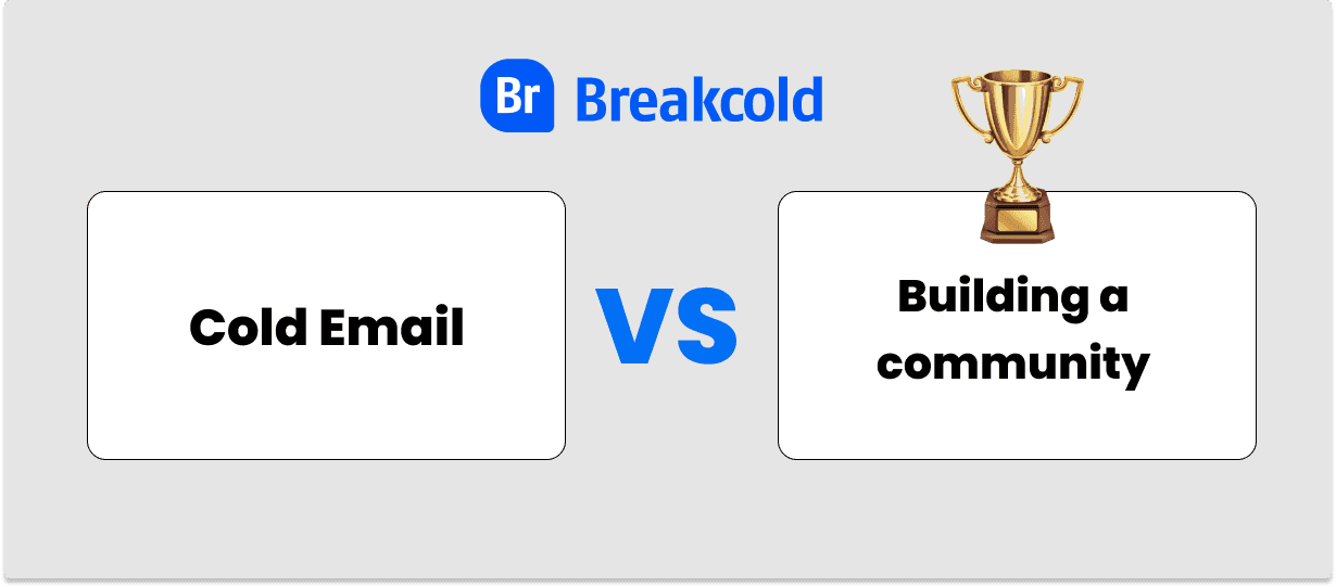 Alternative au cold email par rapport à la création d'une communauté | Breakcold