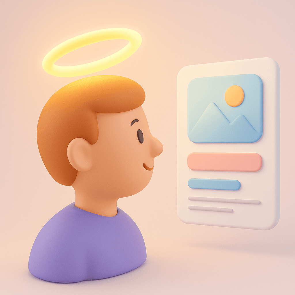 3d illustration demonstrating Halo Effect in UX design