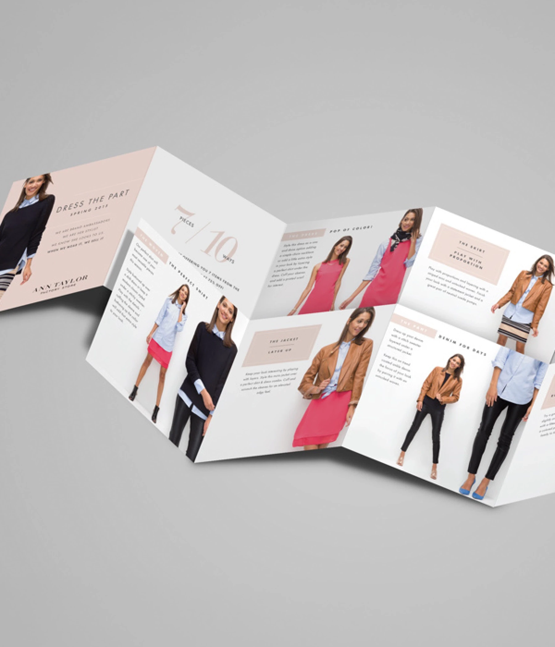 LOFT internal communication clothing guide mockup