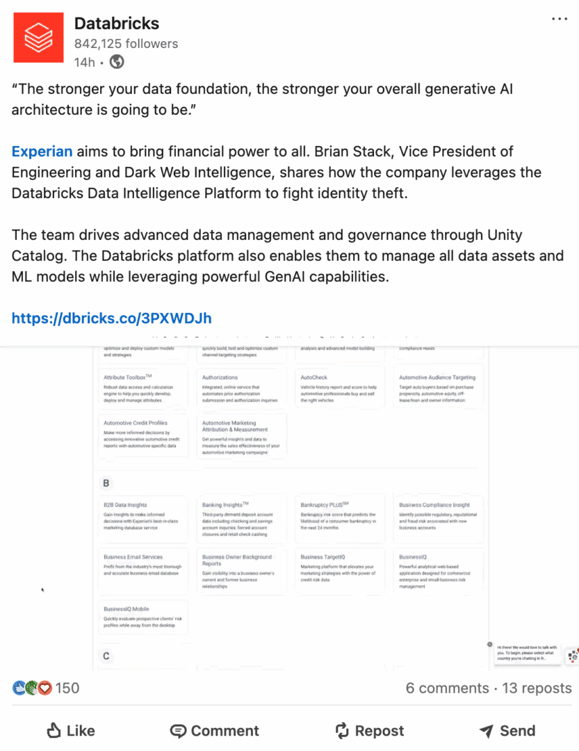 Marketing Spotlight: Databricks social media