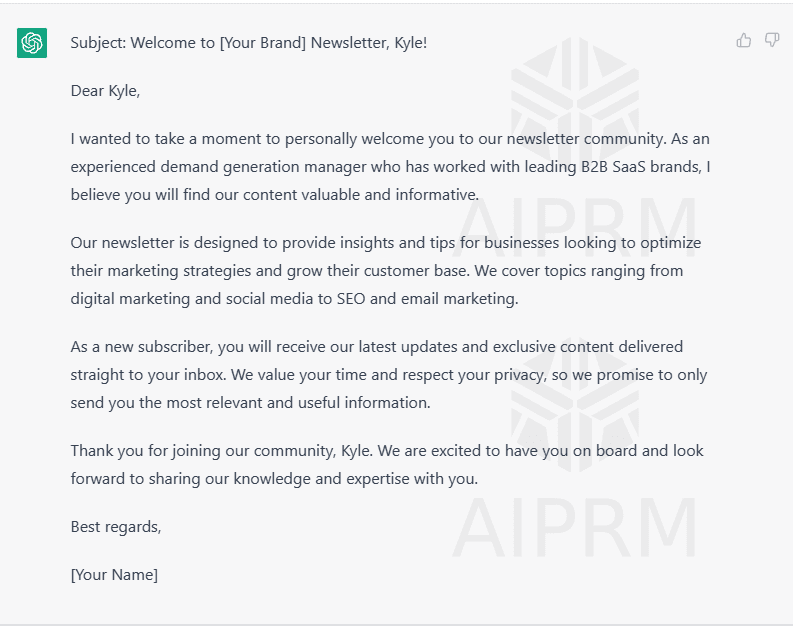 20 Best ChatGPT Prompts for Business - Prompt 3