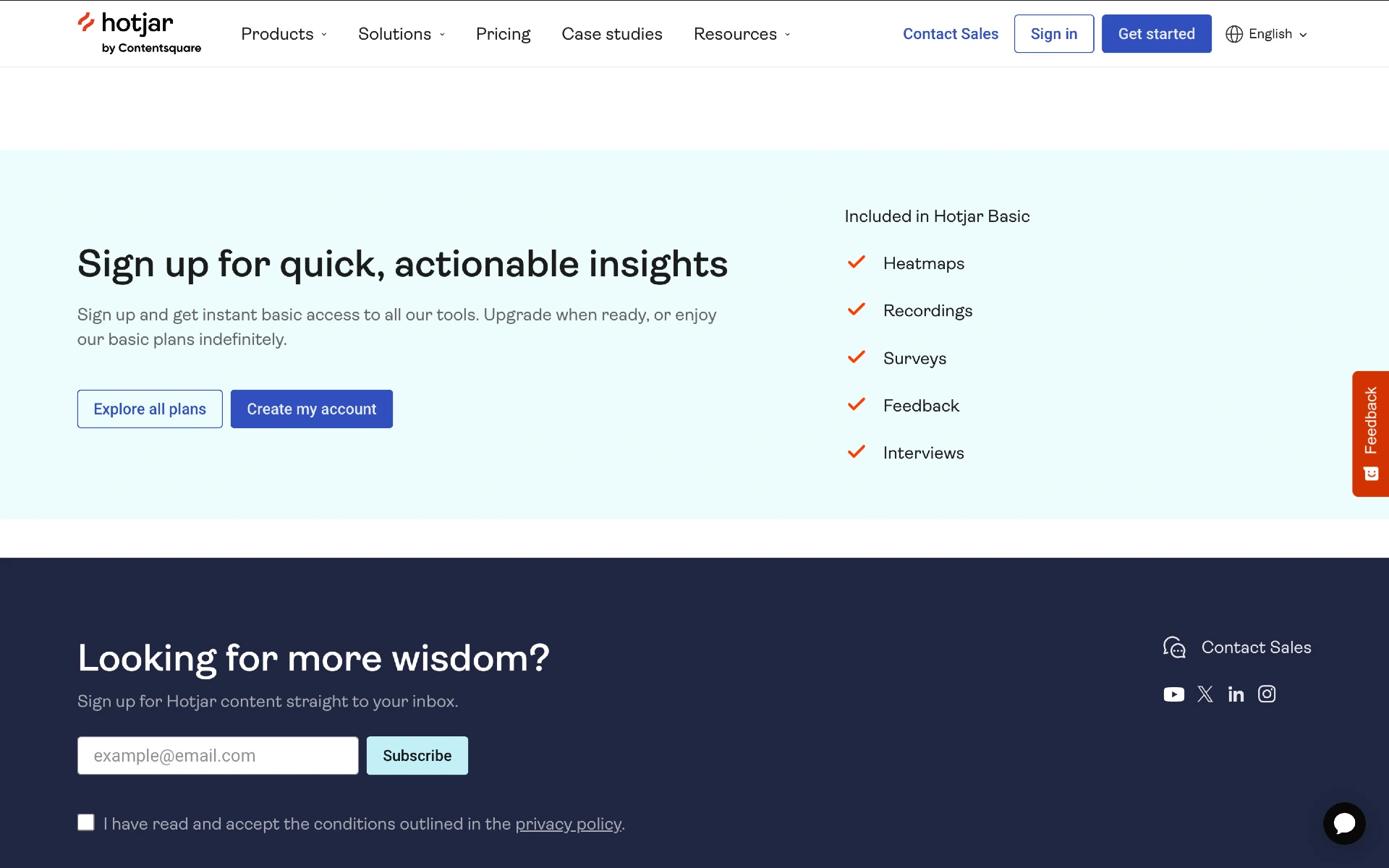 A call-to-action example on a SaaS landing page CTA section