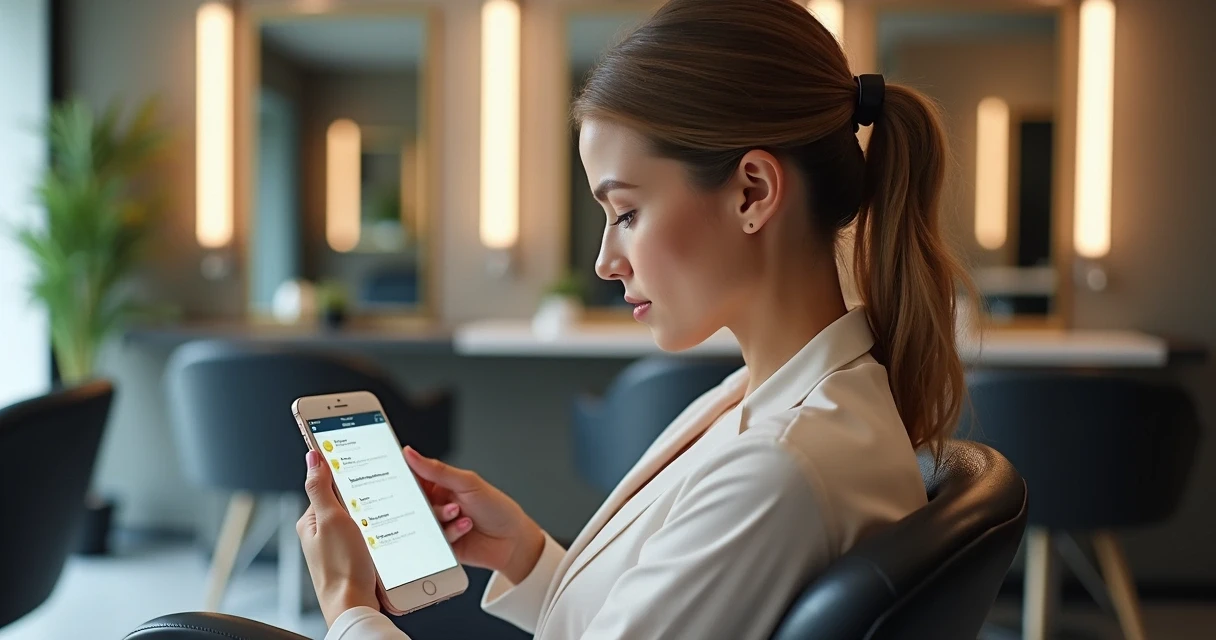 Cliente segurando celular com pesquisa online de satisfação aberta 