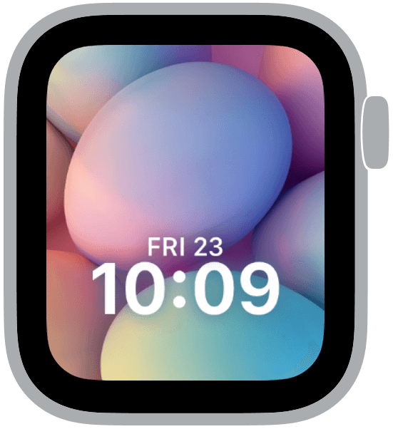 an apple watch face from the easter gradients collection