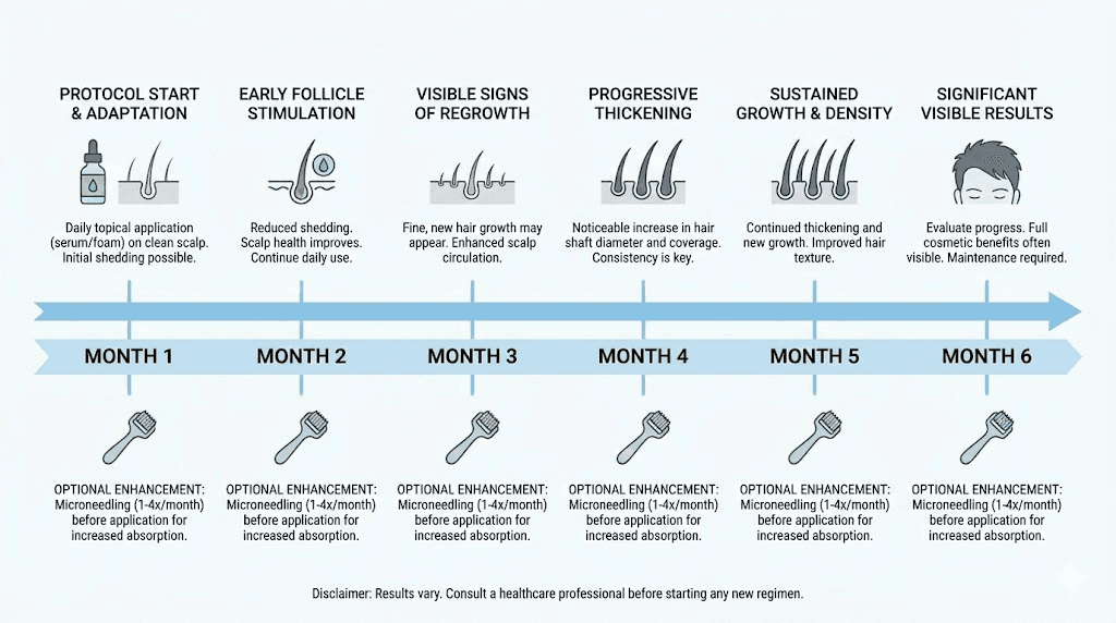 GHK-Cu hair growth protocol timeline and expected milestones