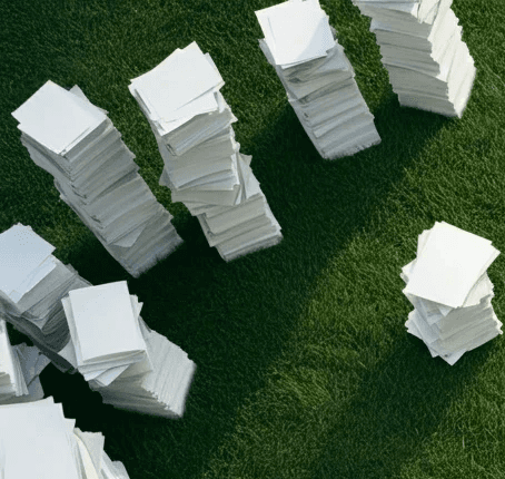 A silhouette of a person standing amidst vibrant swirling colors of teal and orange.