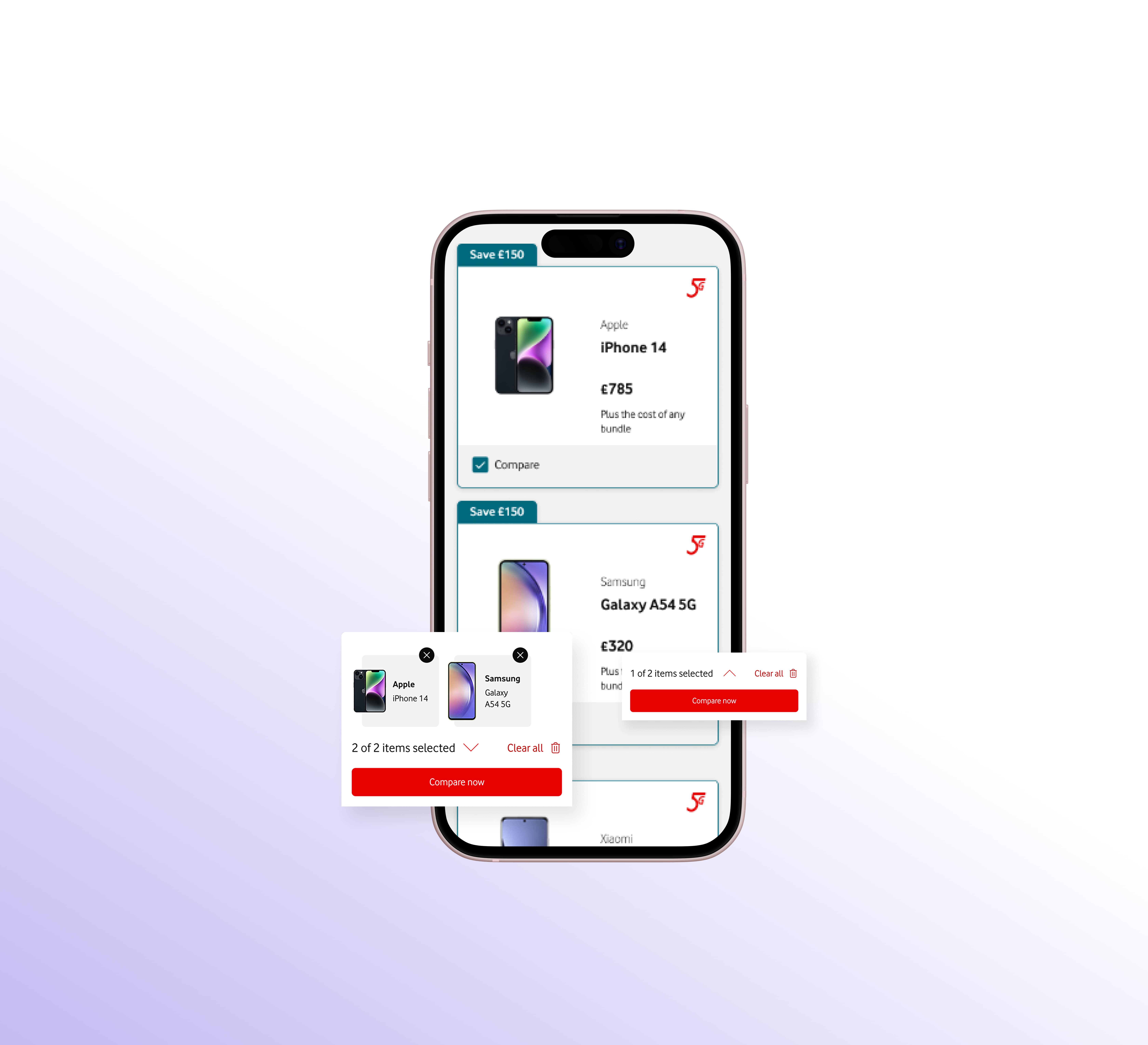 A mockup of screenshot for an app