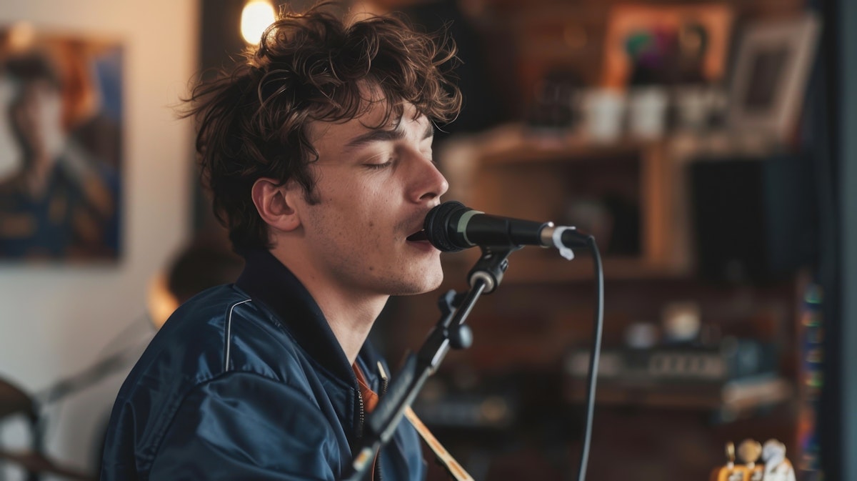 A gospel artist singing