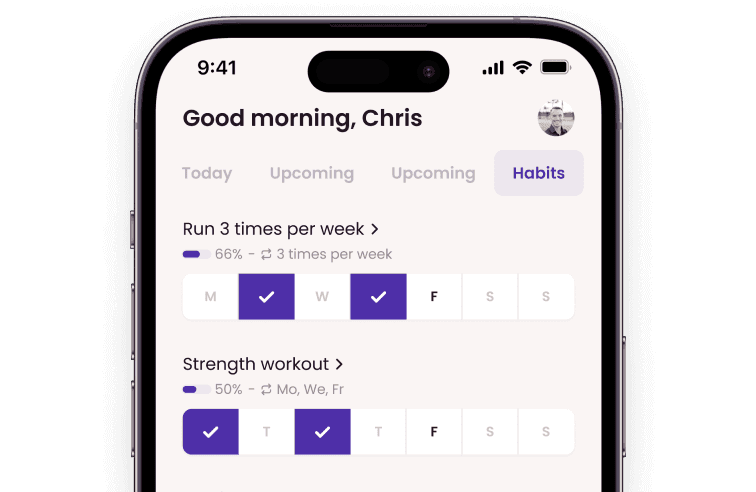 Habit tracker in Griply iPhone app