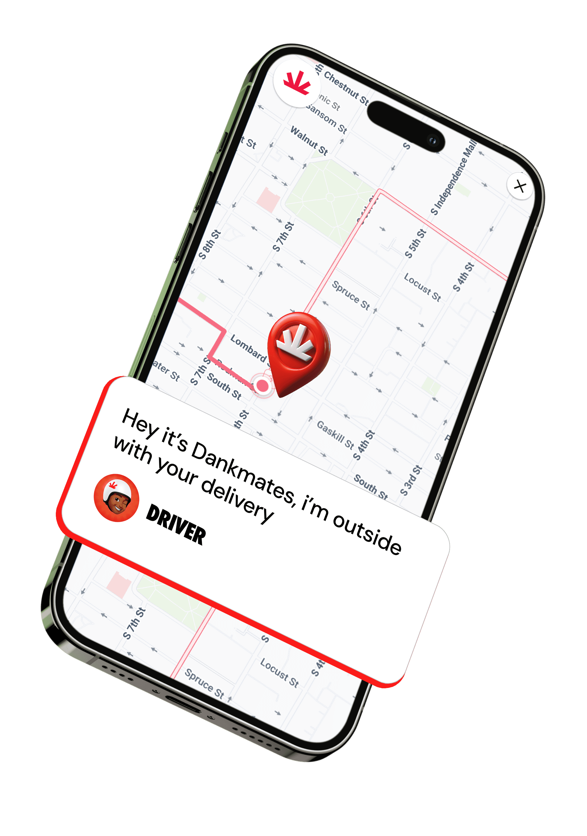 iPhone mockup of the voice recording feature of the app