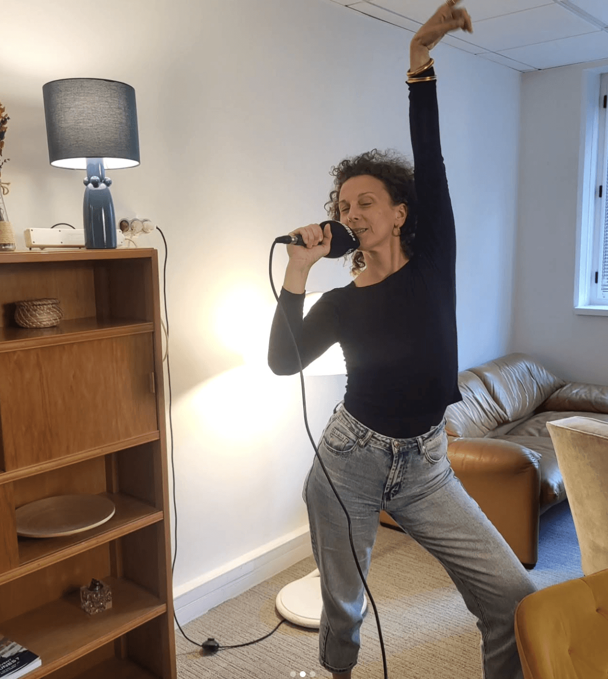 Close-up of a person's blue eye