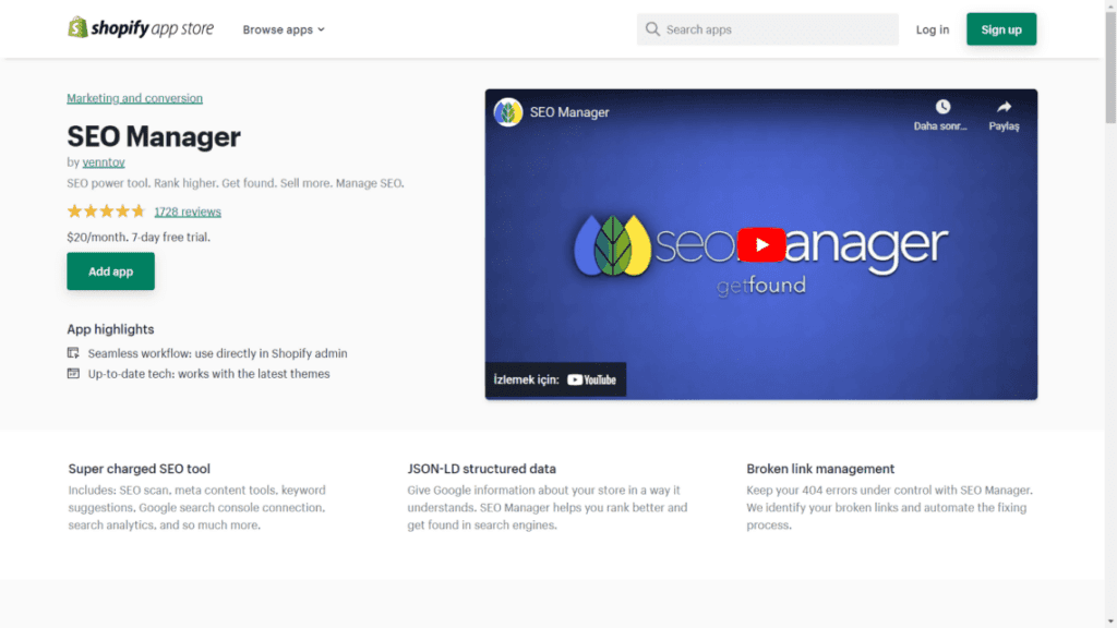 seo manager, shopify seo
e-commerce