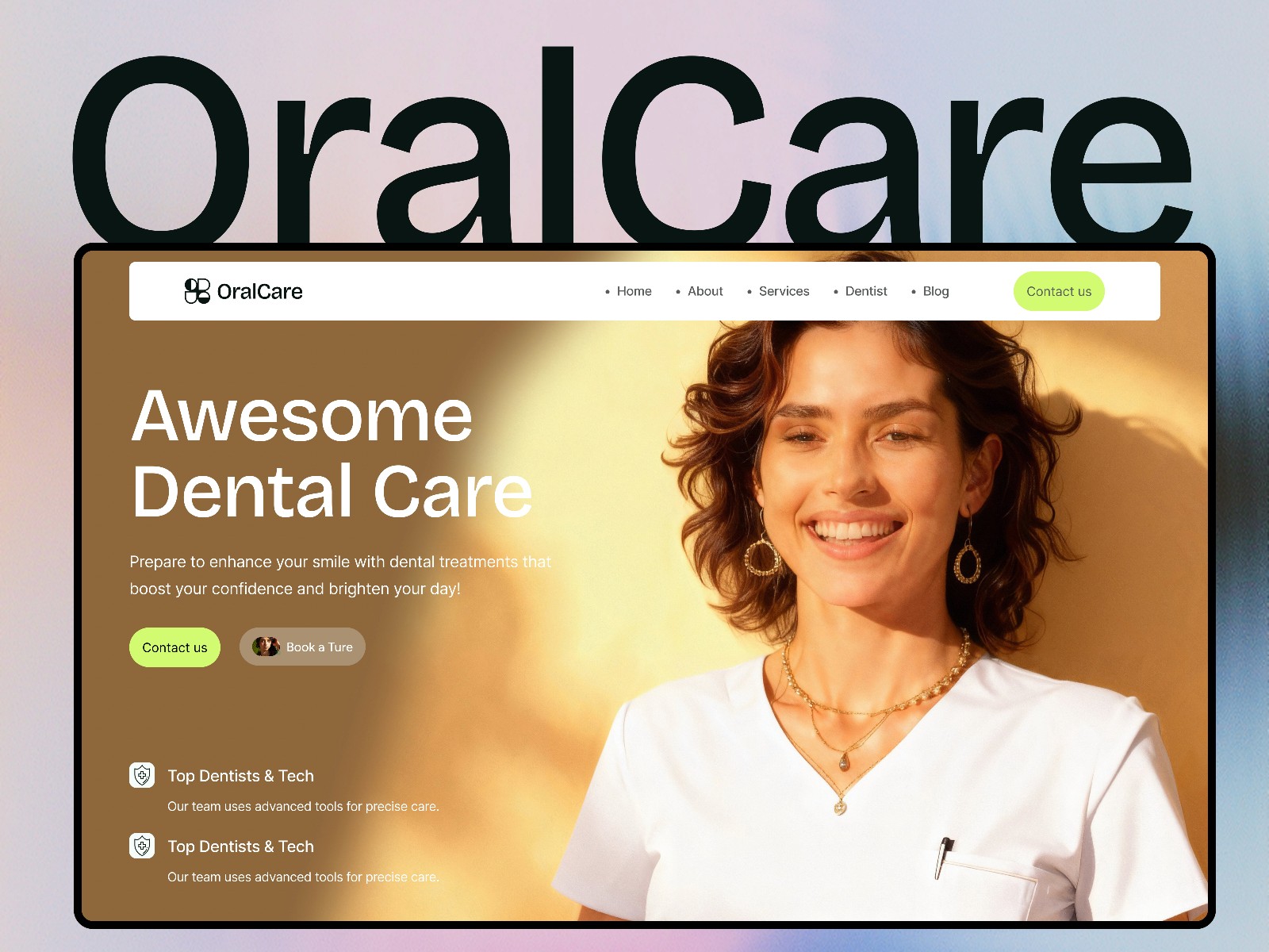 Oral Care — 专业动效医疗健康网站设计灵感