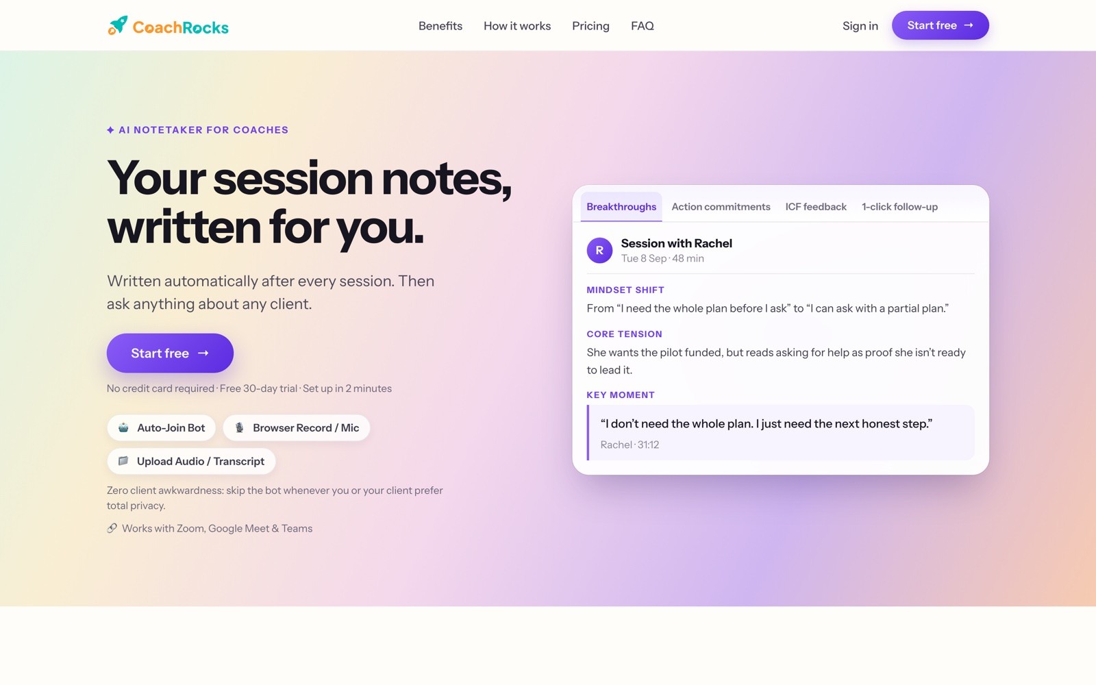 Best AI Note Takers for Coaches with CoachRocks