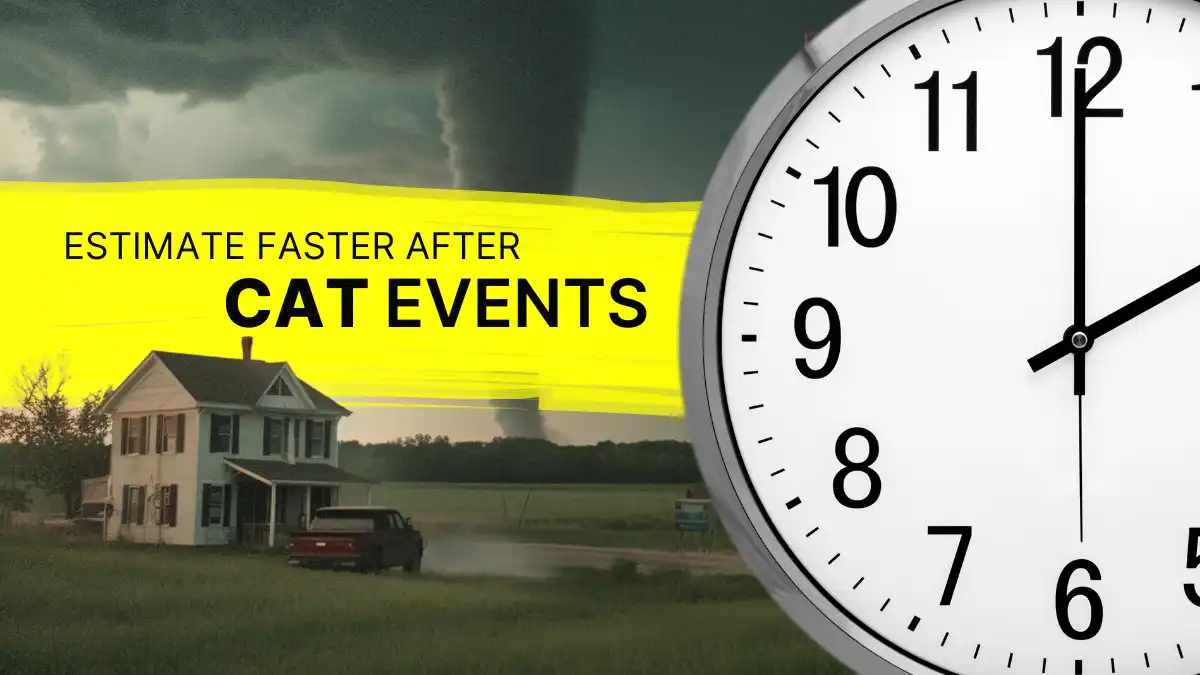 une maison étant presque frappée par une tornade