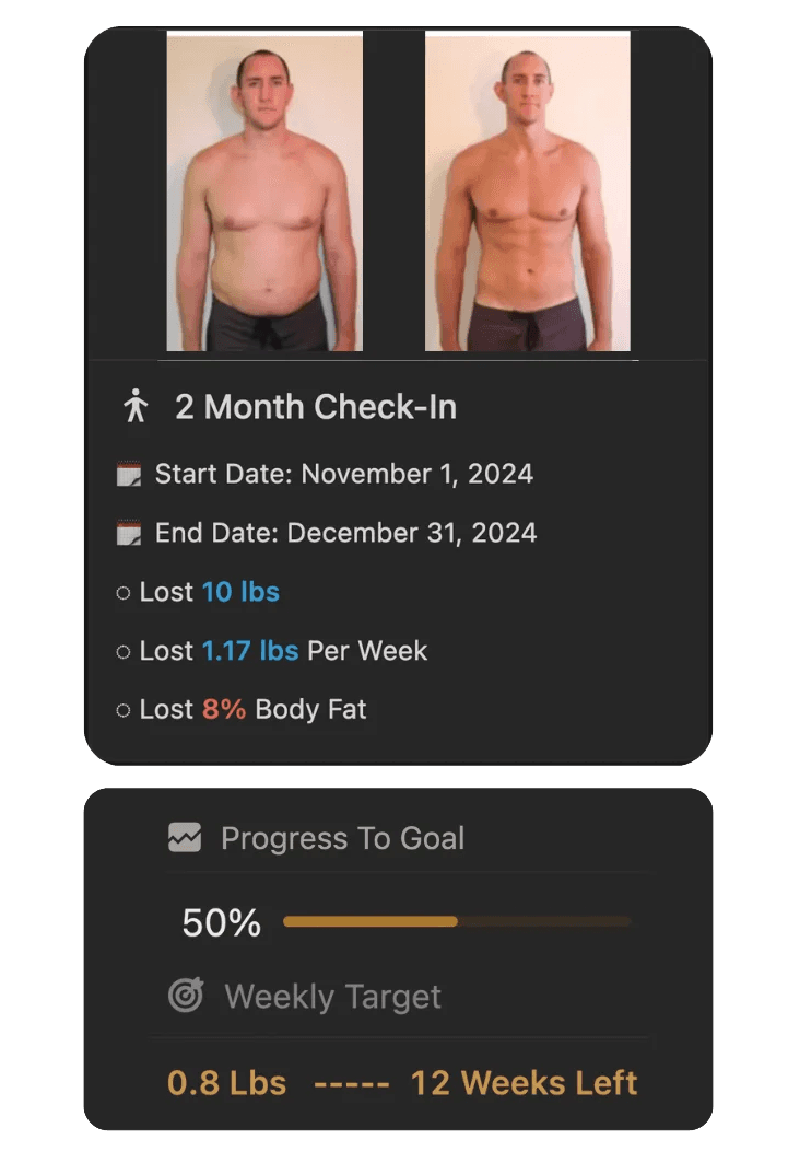 fitness coaching notion template for client tracking