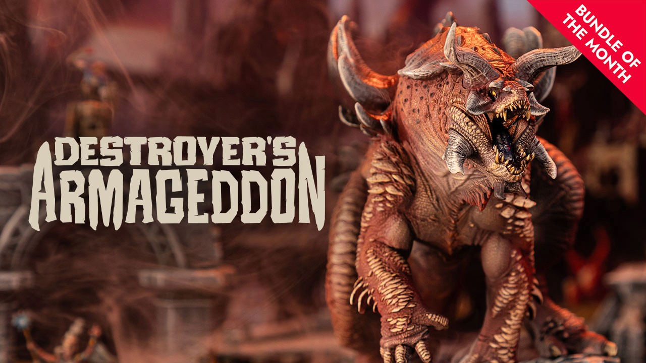 Banner from Loot Studios’ Damn Monsters miniature bundle.